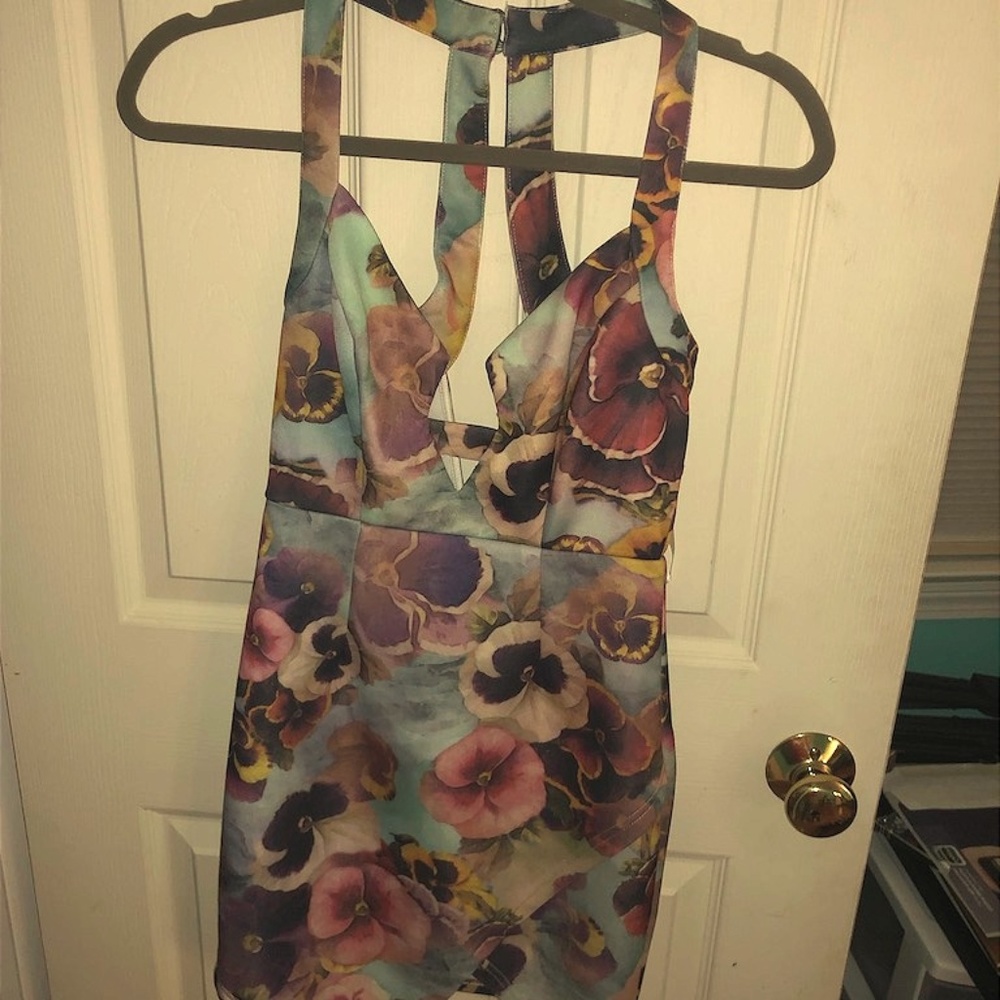 floral bodycon dress